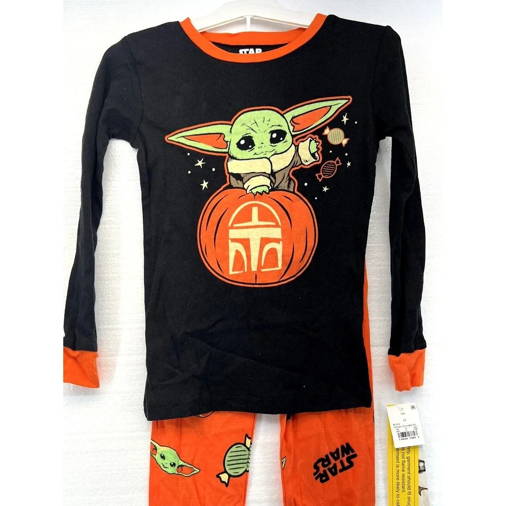 Star Wars: The Mandalorian Grogu Baby Yoda Unisex Halloween Pajamas Size 8
